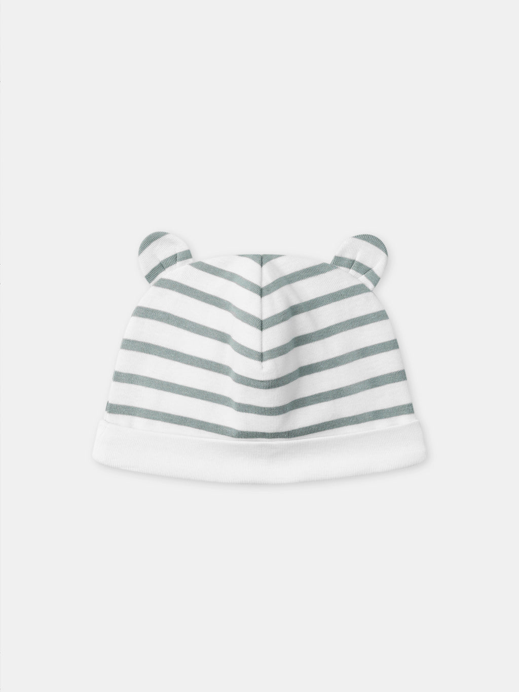 Grey-blue striped hat — Newborn boy