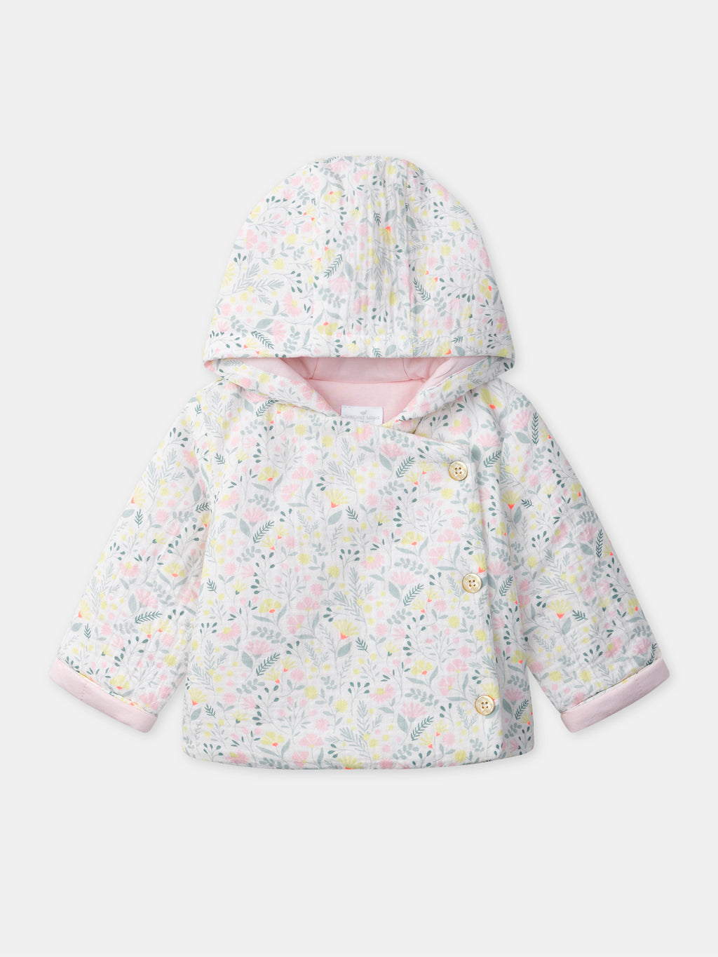 Floral print hooded jacket — Newborn girl
