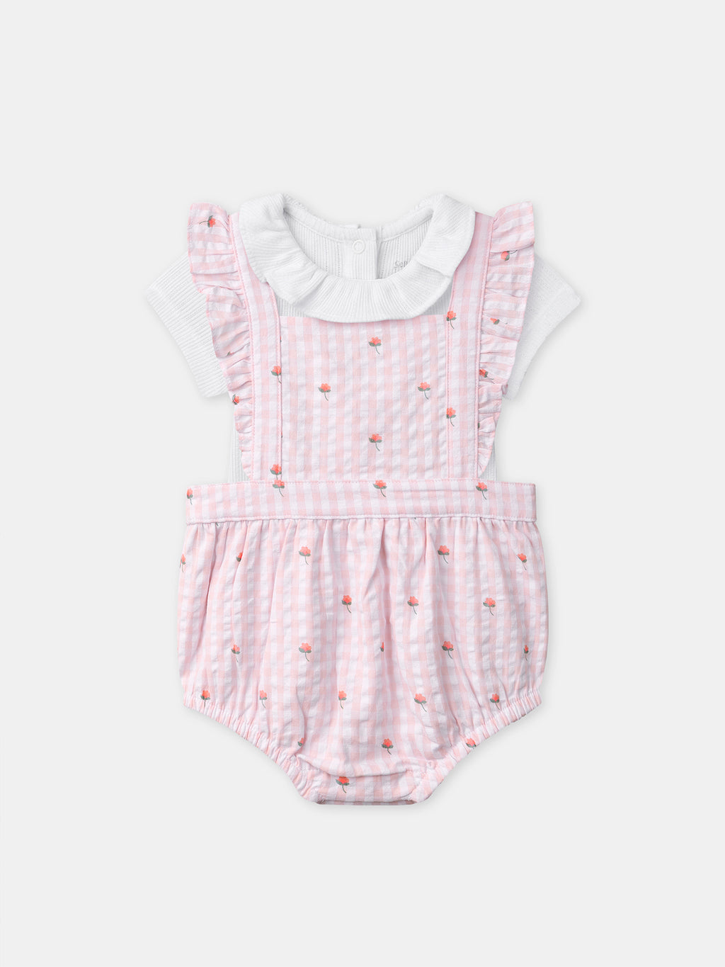 Pink gingham set — Newborn girl