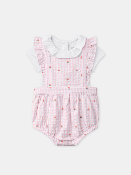 Pink gingham set — Newborn girl