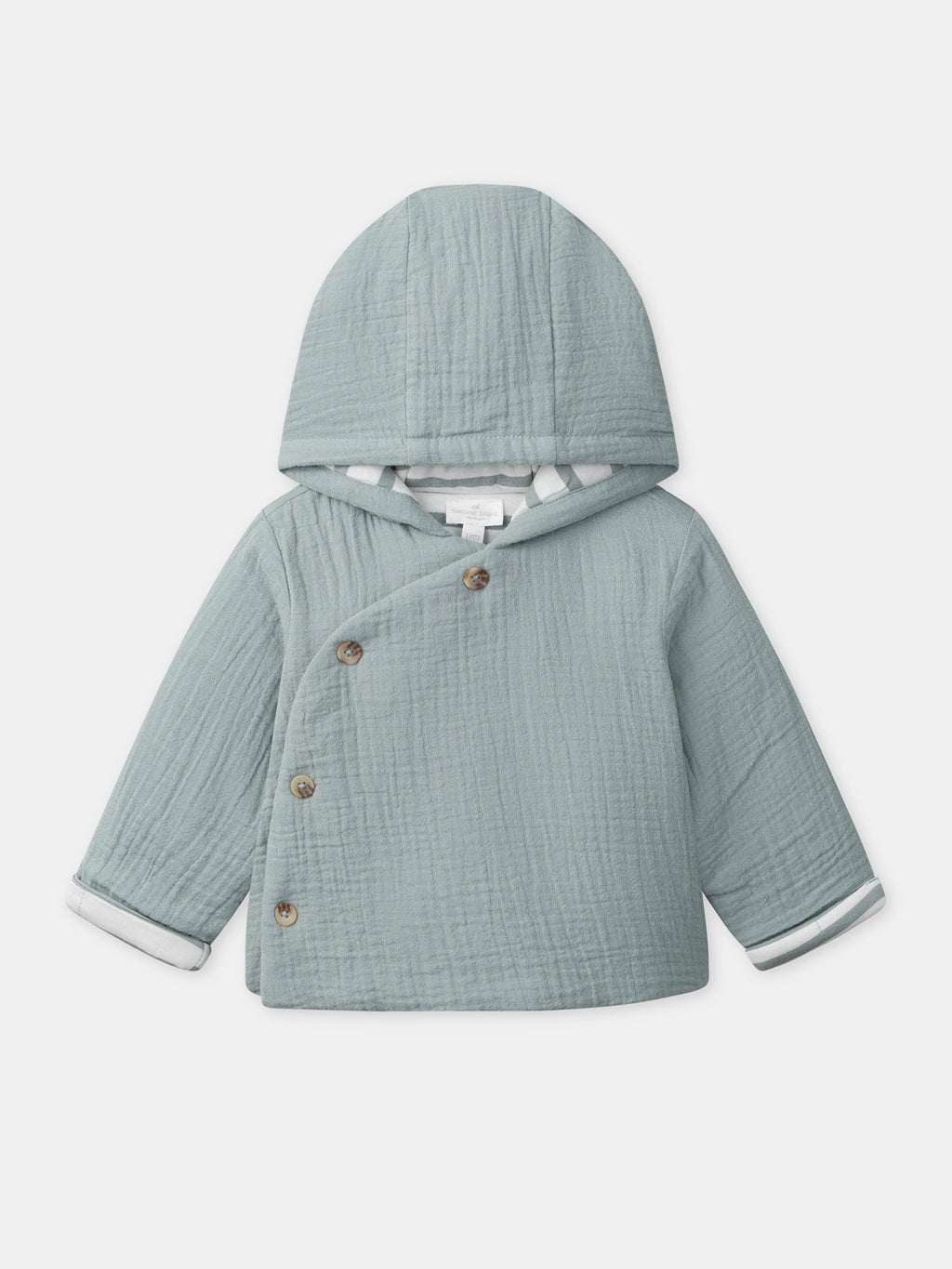 Grey-blue hooded jacket — Newborn boy