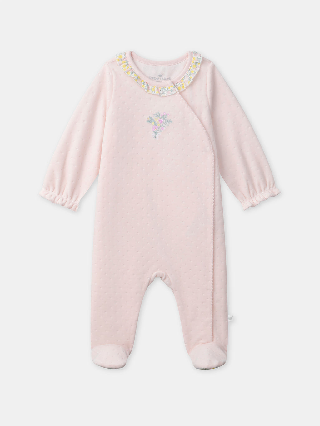 Pink collared sleepsuit — Newborn girl