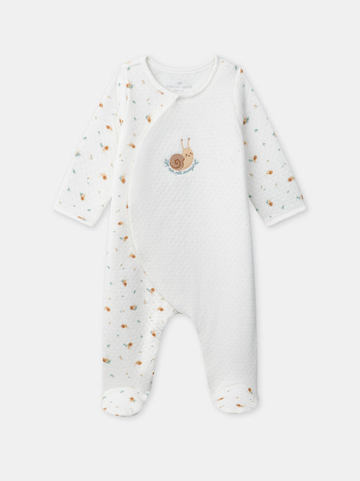 Ecru printed sleepsuit — Newborn