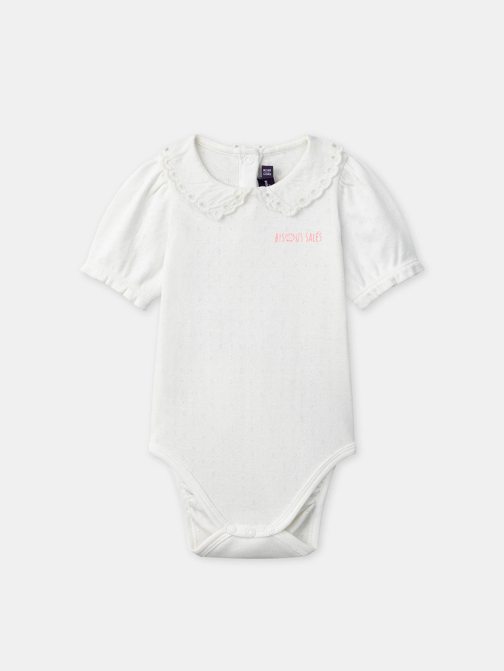 Ecru collared bodysuit — Baby girl