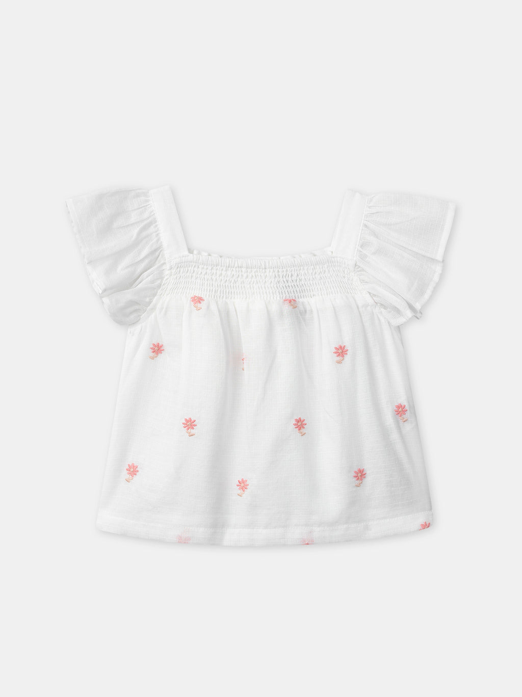 Ecru embroidered blouse — Baby girl