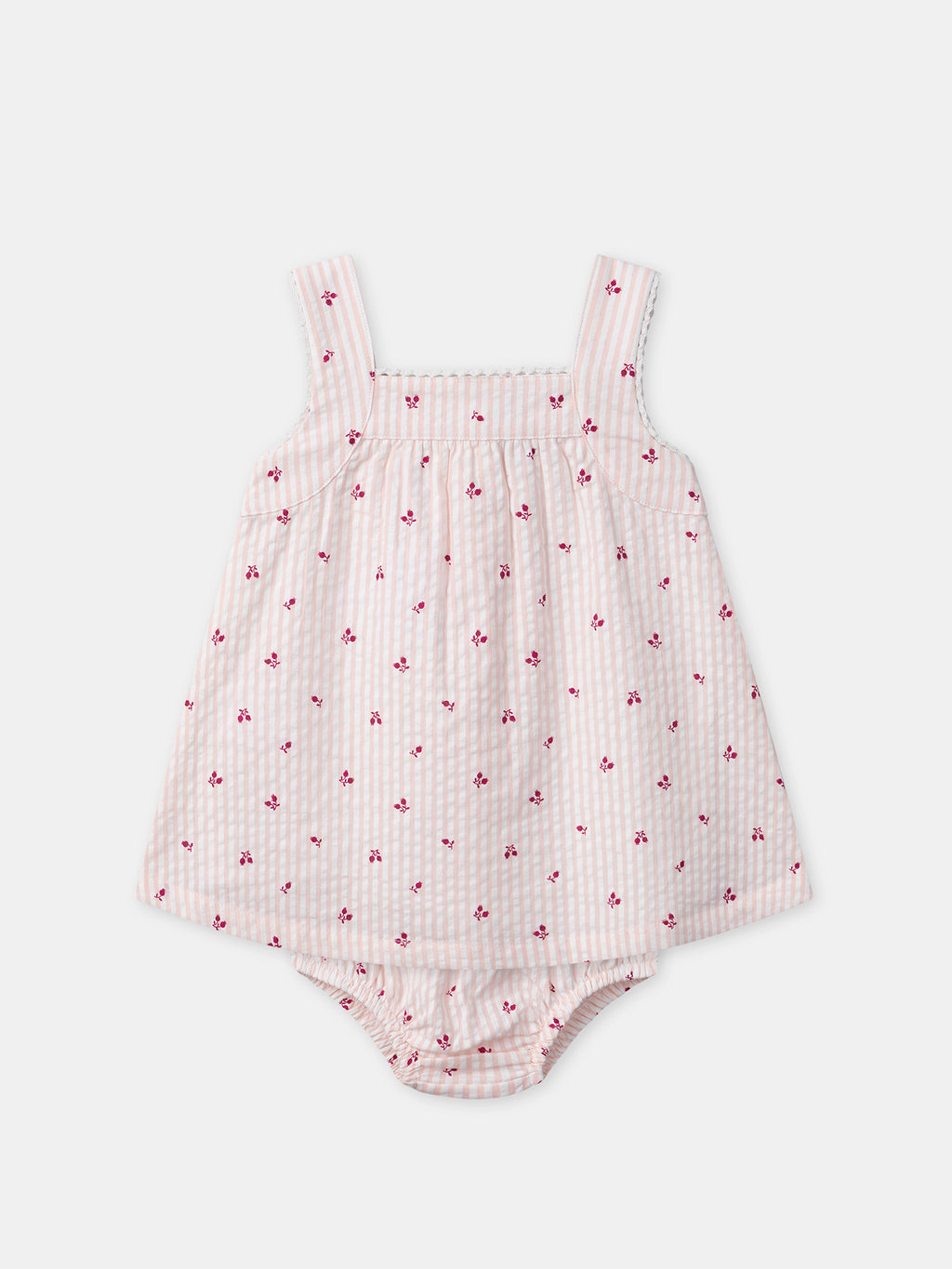 Pink striped dress — Baby girl