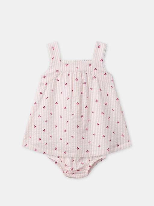 Pink striped dress — Baby girl