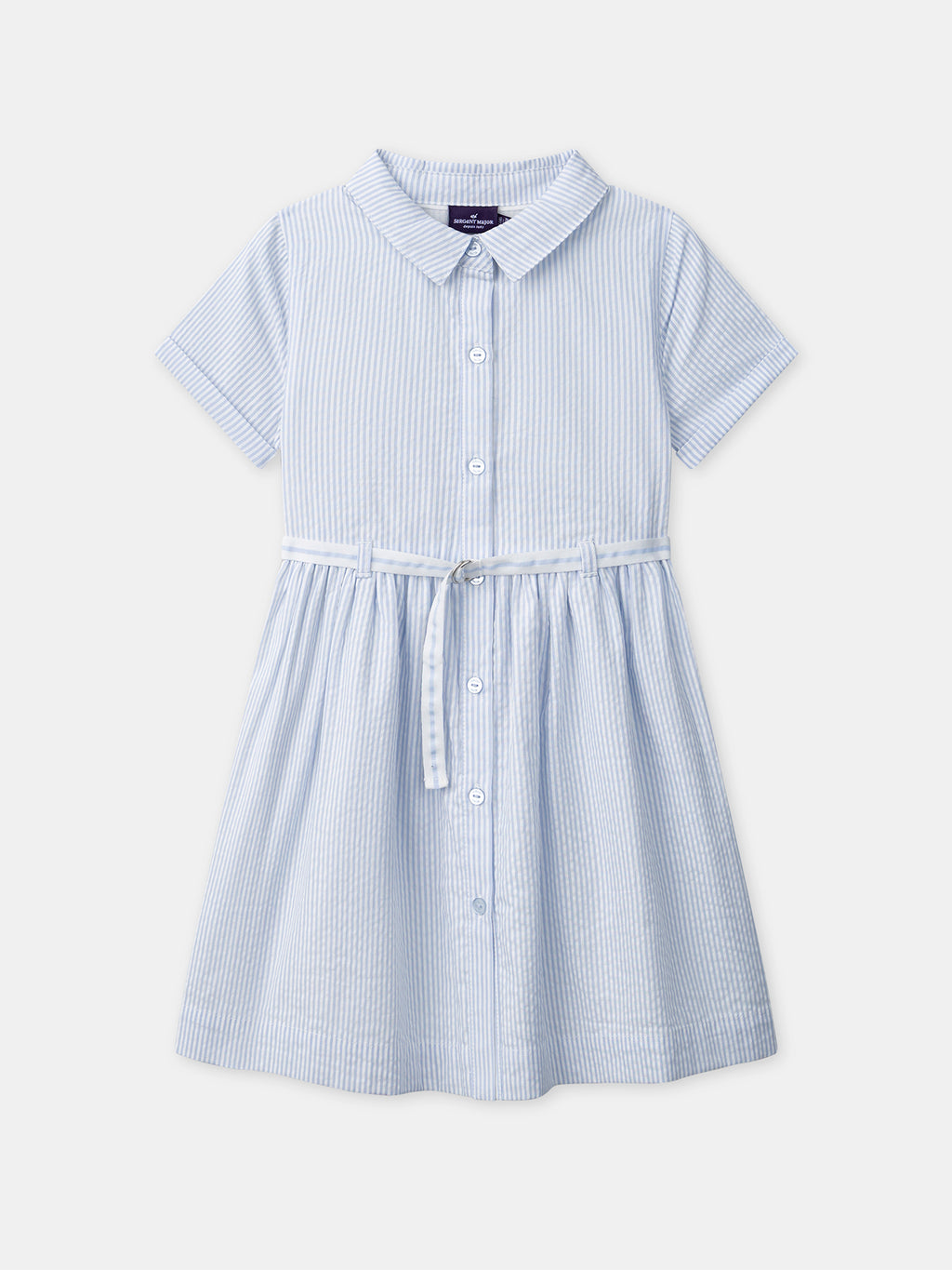 Blue striped shirt dress — Girl