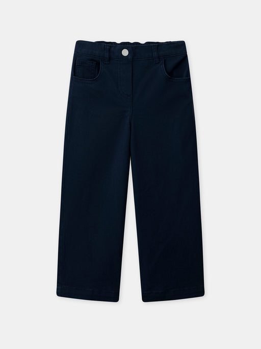 Navy wide-leg trousers — Girl