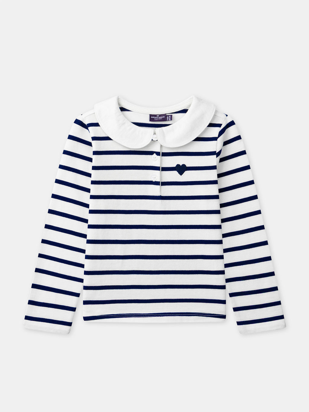 Navy striped long-sleeved t-shirt — Girl