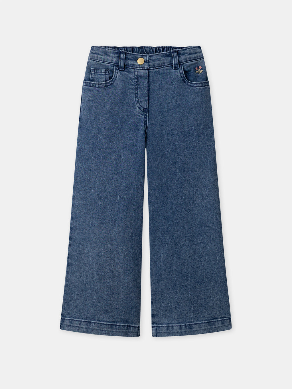 Embroidered wide-leg jeans — Girl