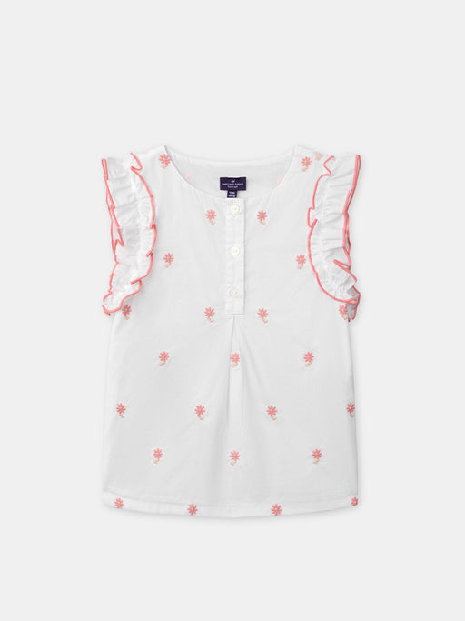 Ecru embroidered t-shirt — Girl