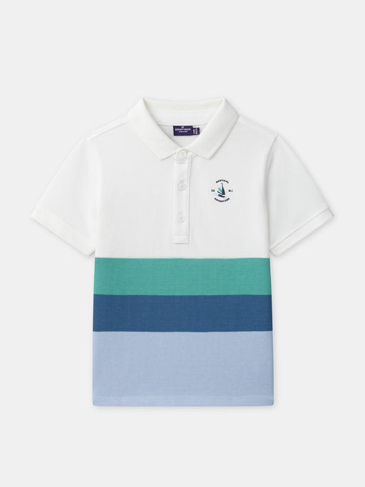 White striped polo shirt — Boy