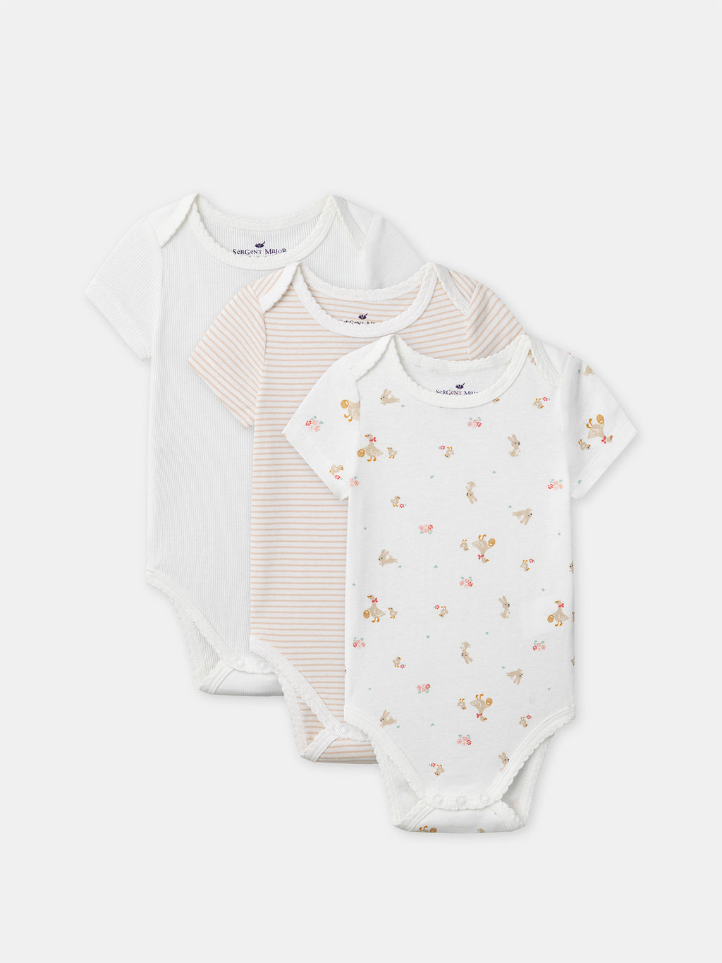 Pack of 3 short-sleeved bodysuits — Baby girl