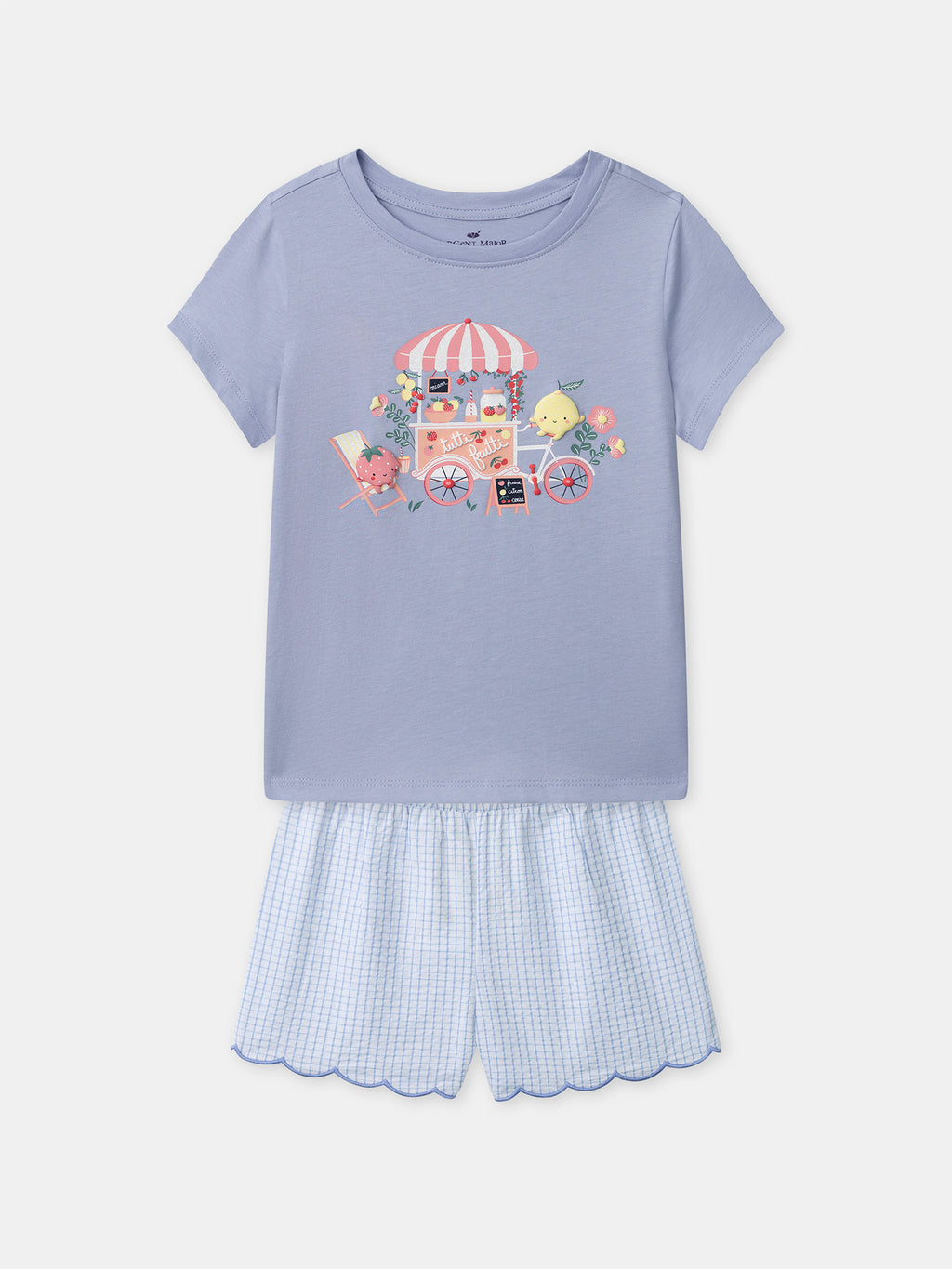 Blue checked pyjamas — Girl