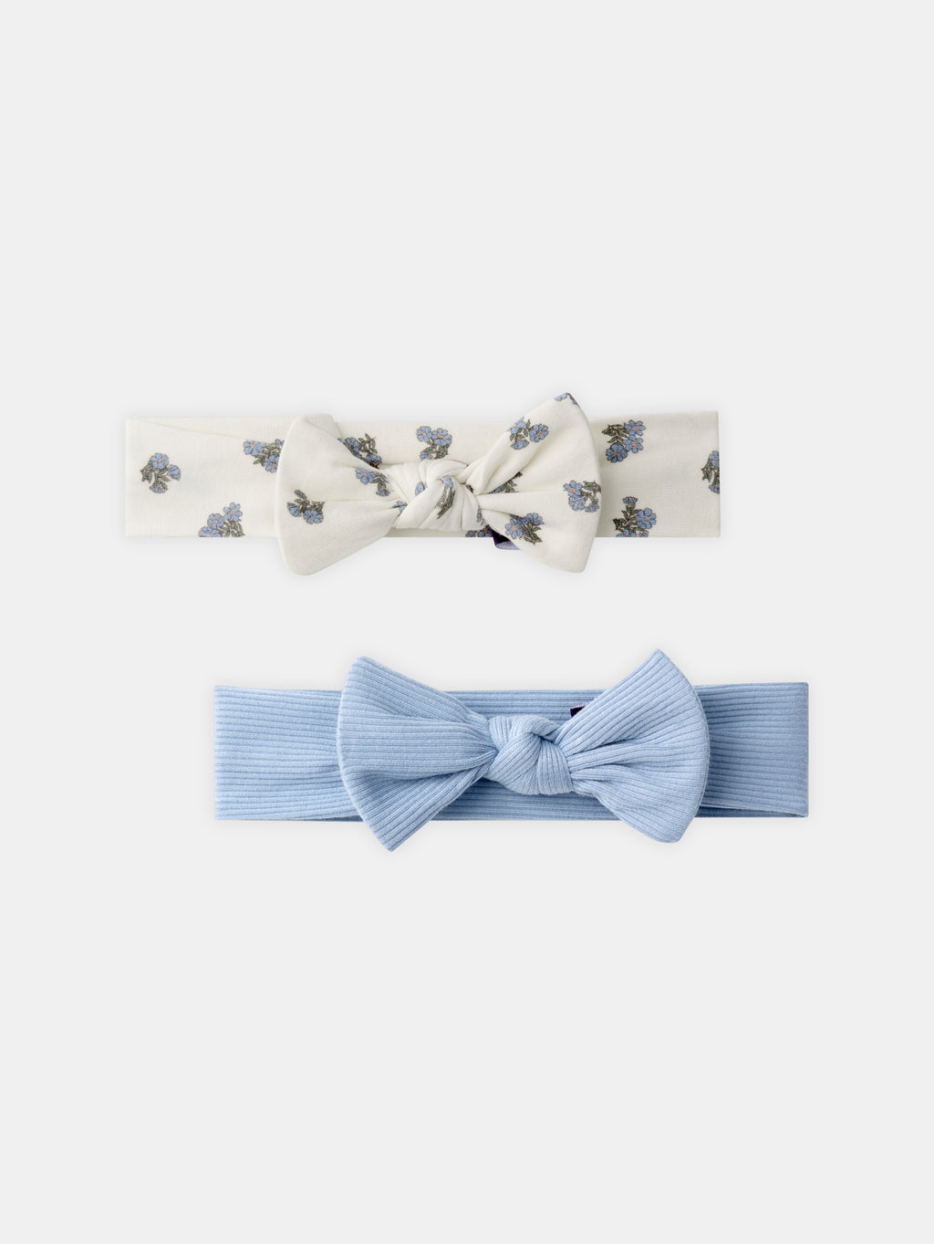 Pack of 2 pastel blue floral print headbands — Baby girl