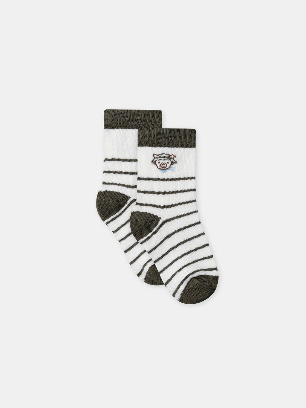 Khaki striped socks — Baby boy