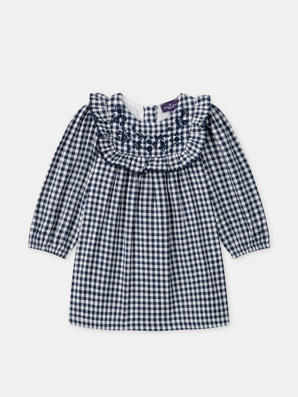 Gingham embroidered dress — Baby girl